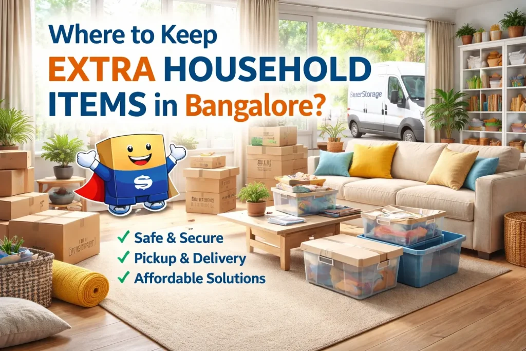 Where to keep extra household items in Bangalore using secure household storage solutions by SuperStorage.