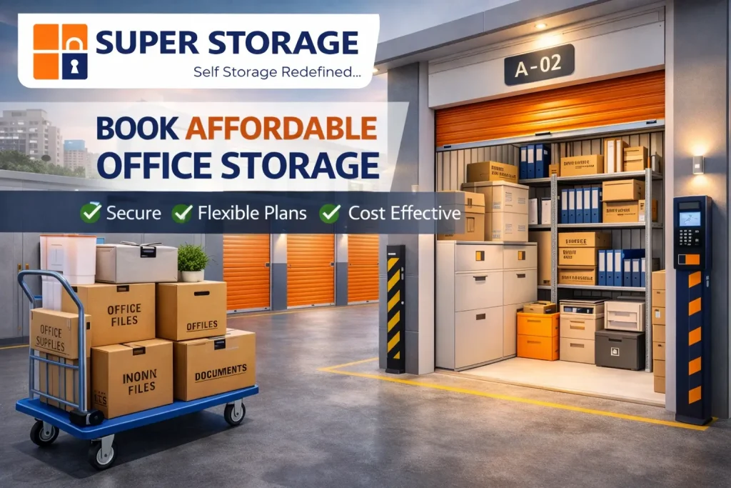 Book affordable office storage units with secure and organised business storage at SuperStorage