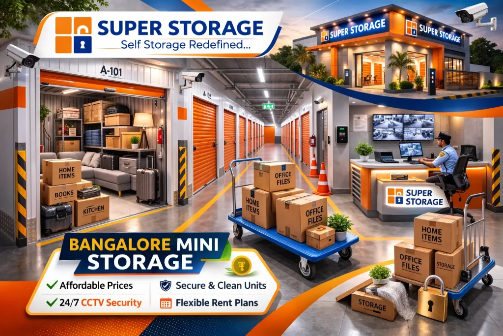 Affordable mini storage units in Bangalore with secure facilities by SuperStorage