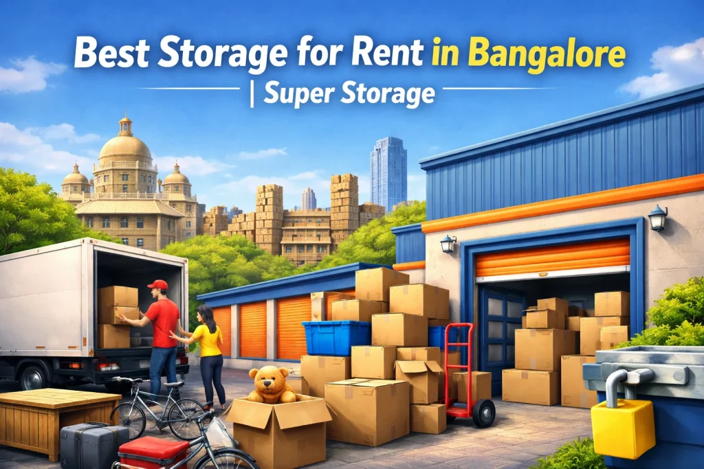 Best storage for rent in Bangalore with secure self storage units, moving boxes, and warehouse facility